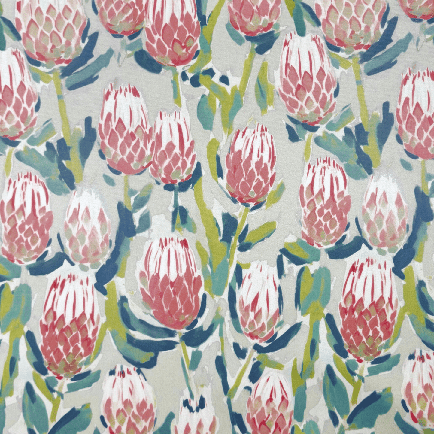 Printed Velvet Naive Protea - Ragland Fabrics
