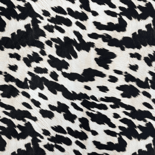 Printed Velvet Nguni Black - Ragland Fabrics