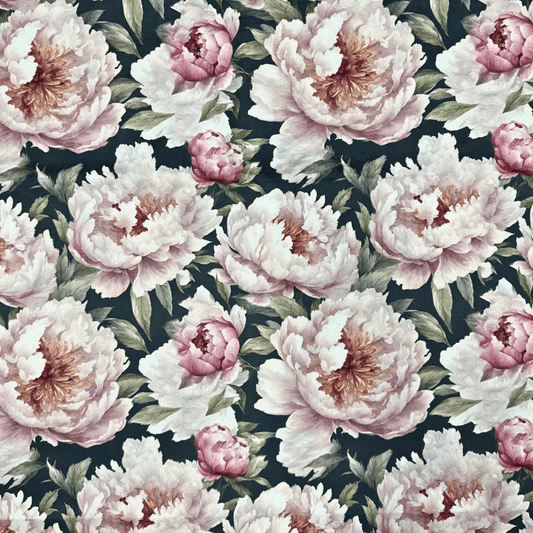 Printed Velvet Peony - Ragland Fabrics