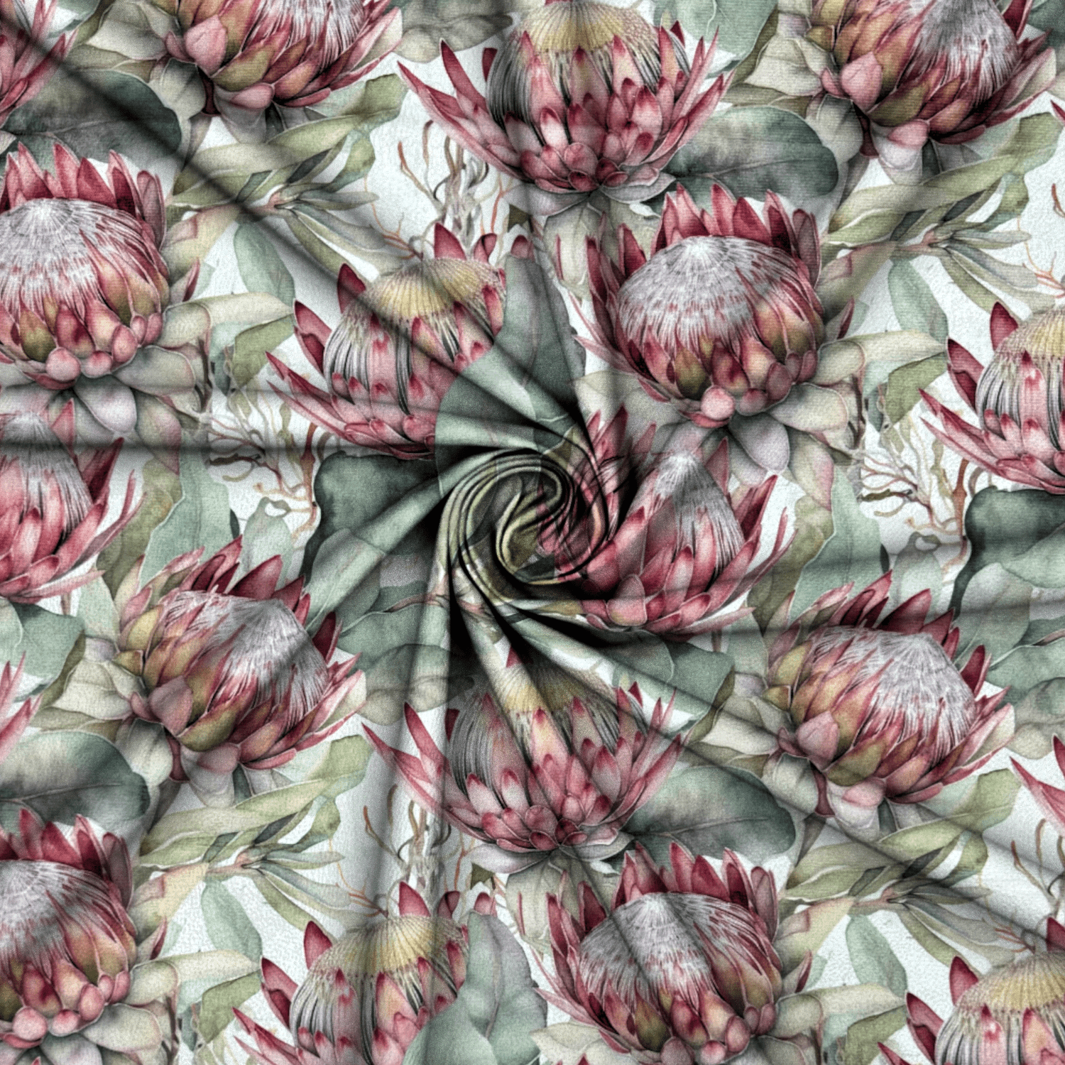 Printed Velvet Protea - Ragland Fabrics