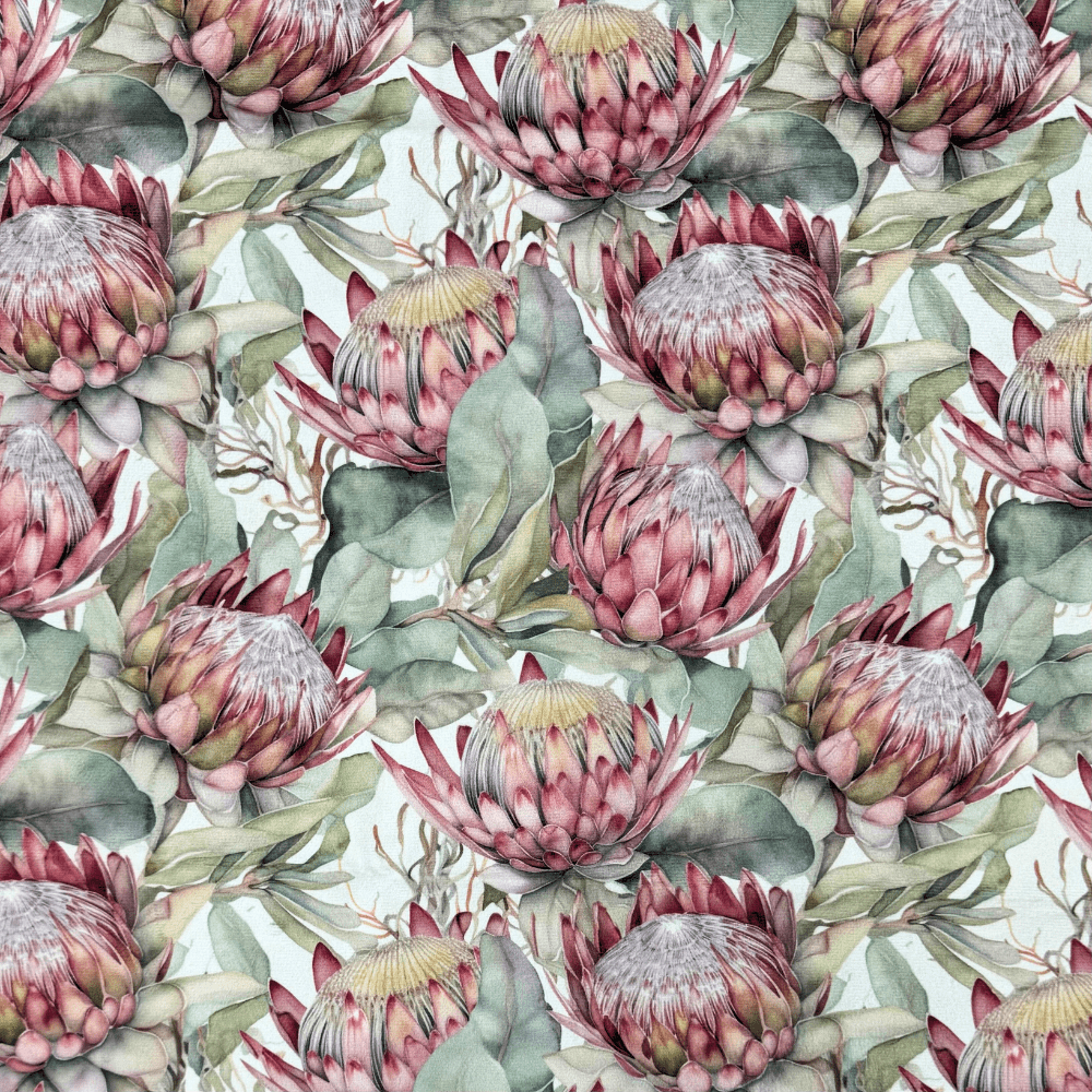 Printed Velvet Protea - Ragland Fabrics