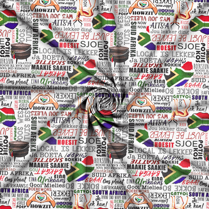 Printed Vinyl Afrikaans Praat - Ragland Fabrics