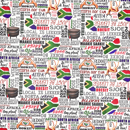 Printed Vinyl Afrikaans Praat - Ragland Fabrics