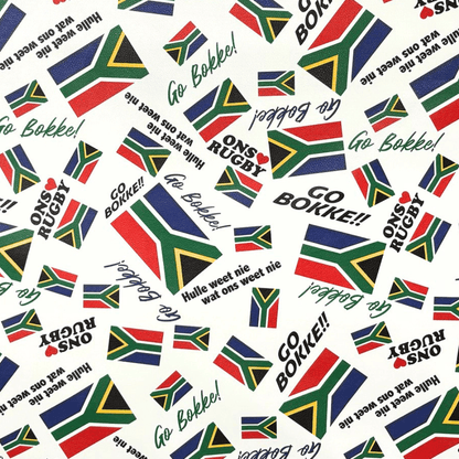 Printed Vinyl Bokke White - Ragland Fabrics