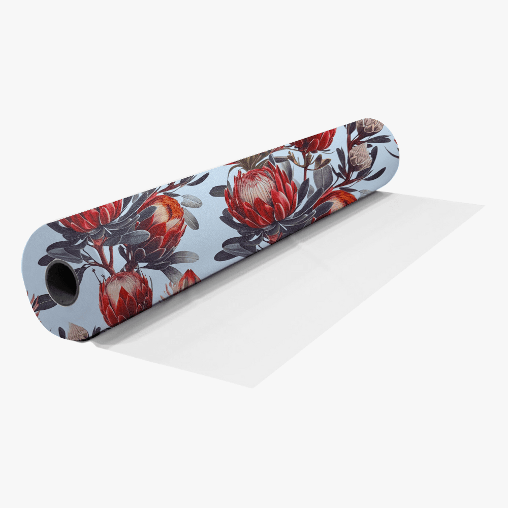 Printed Vinyl Botanical Protea - Ragland Fabrics
