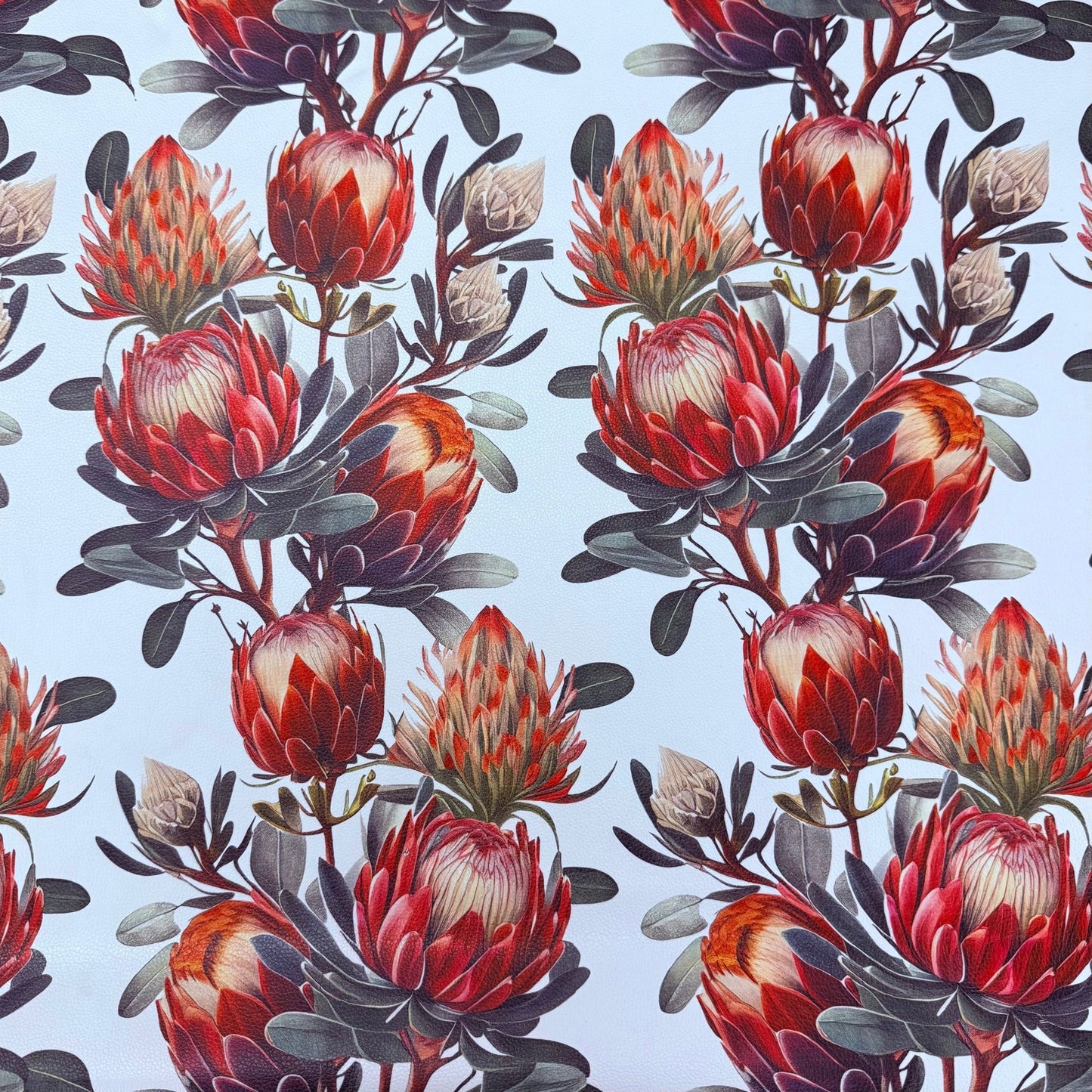 Printed Vinyl Botanical Protea - Ragland Fabrics