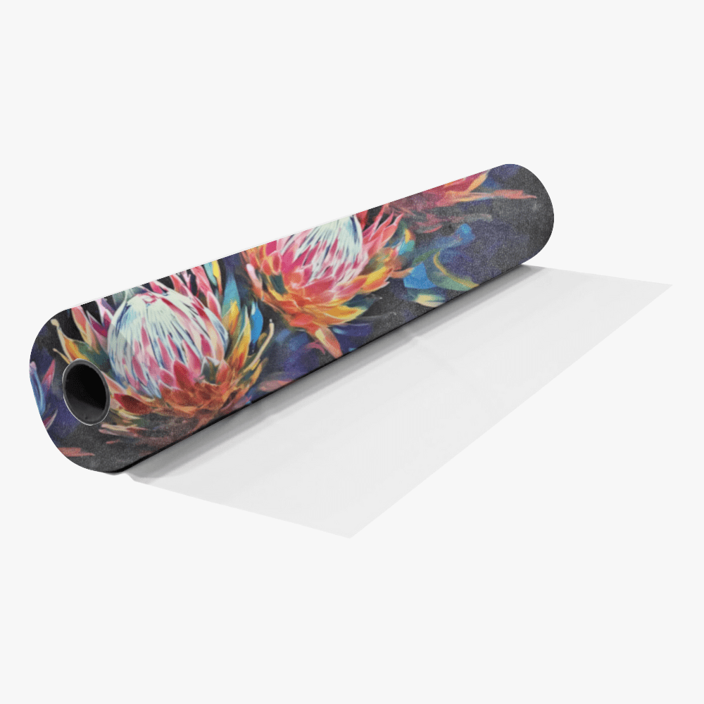 Printed Vinyl Bright Protea - Ragland Fabrics