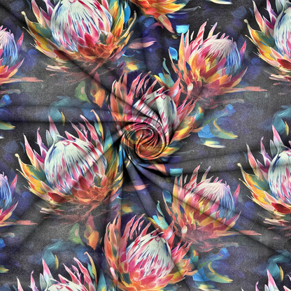 Printed Vinyl Bright Protea - Ragland Fabrics