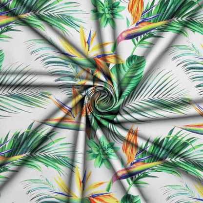 Printed Vinyl Palm & Strelitzia - Ragland Fabrics