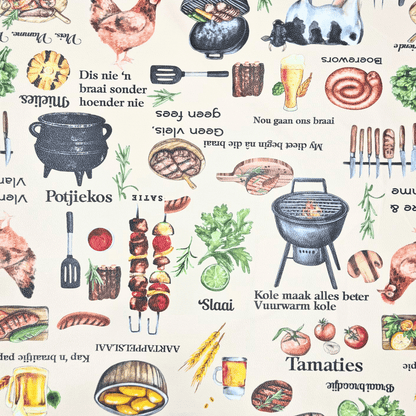 Printed Vinyl PotjieKos Stone - Ragland Fabrics