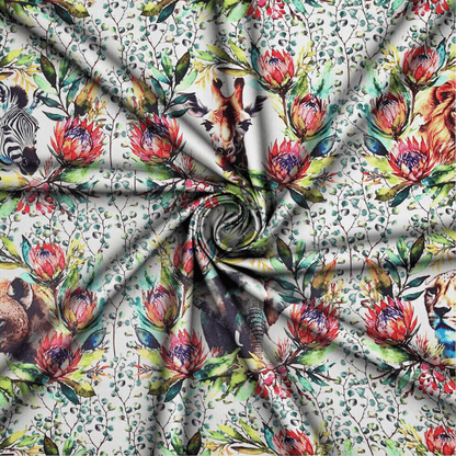 Printed Vinyl SA Wild Animals - Ragland Fabrics