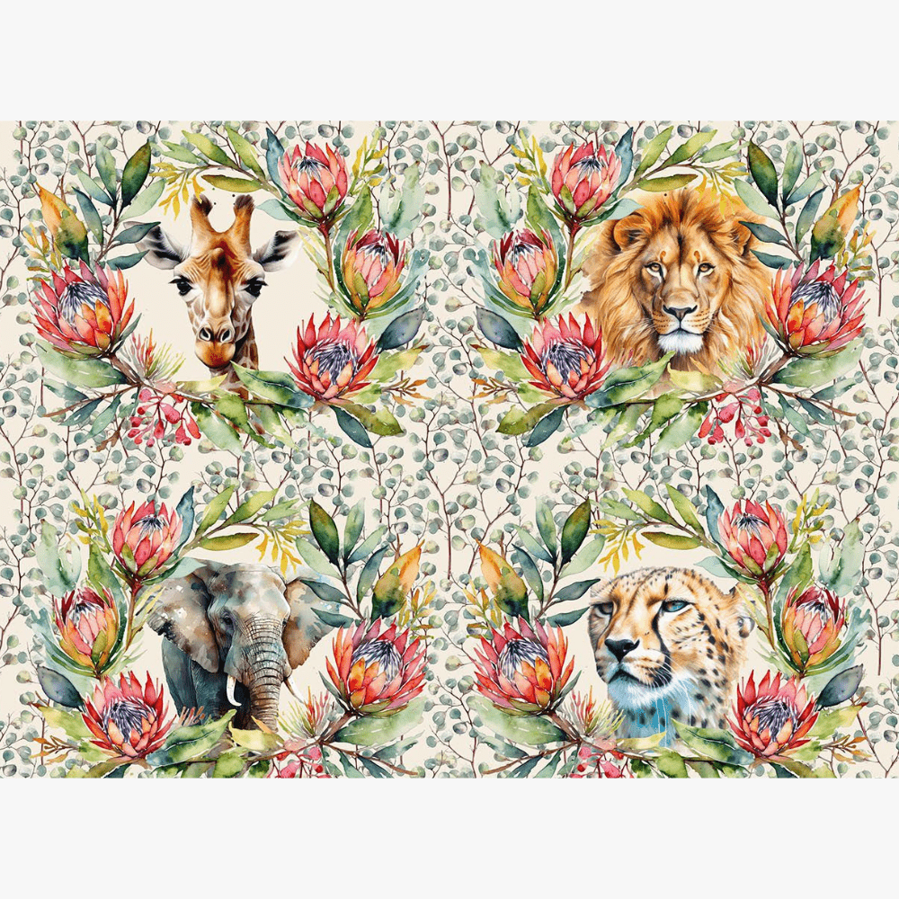 Printed Vinyl SA Wild Animals - Ragland Fabrics