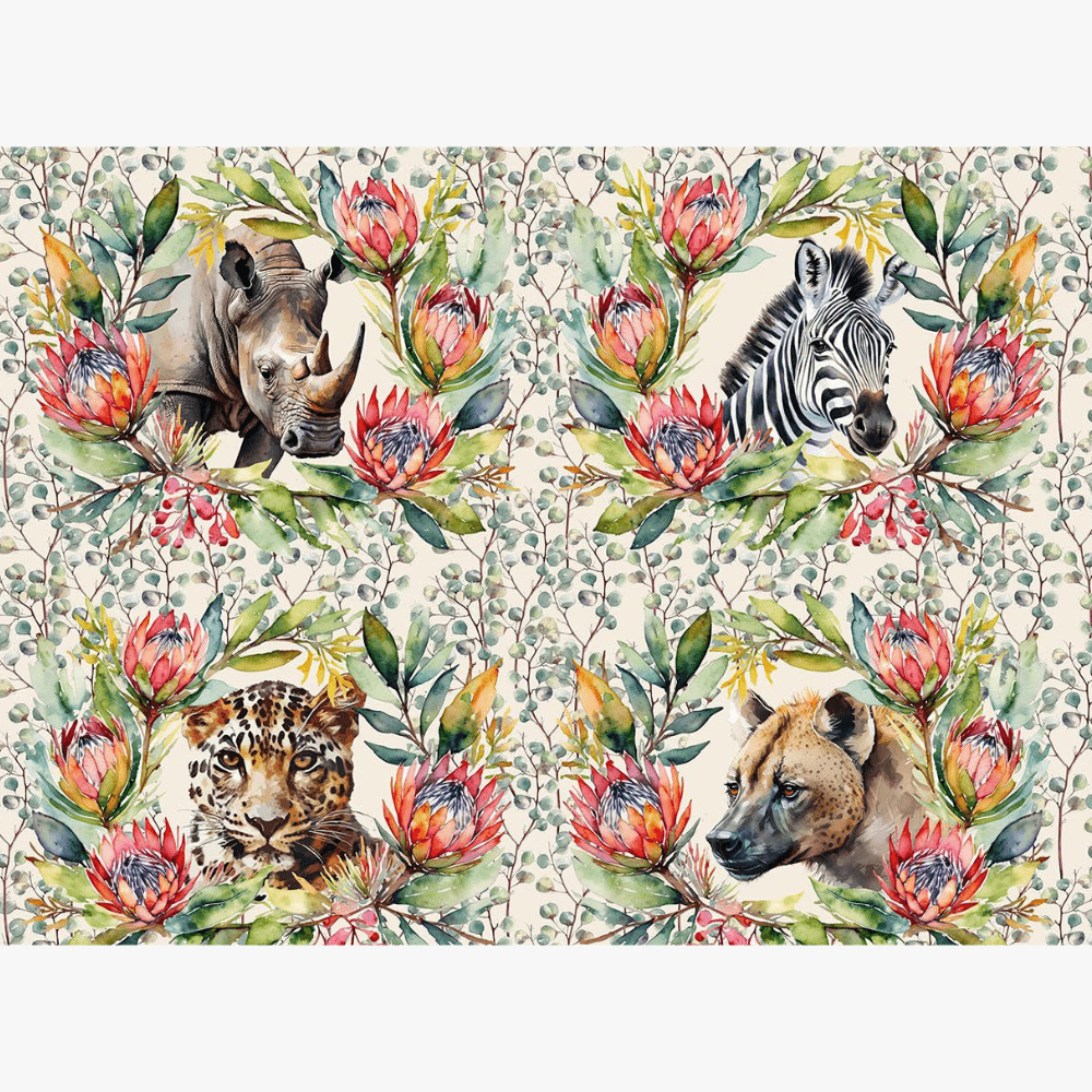 Printed Vinyl SA Wild Animals - Ragland Fabrics