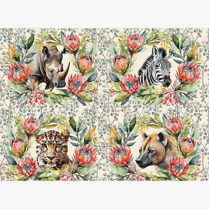 Printed Vinyl SA Wild Animals - Ragland Fabrics