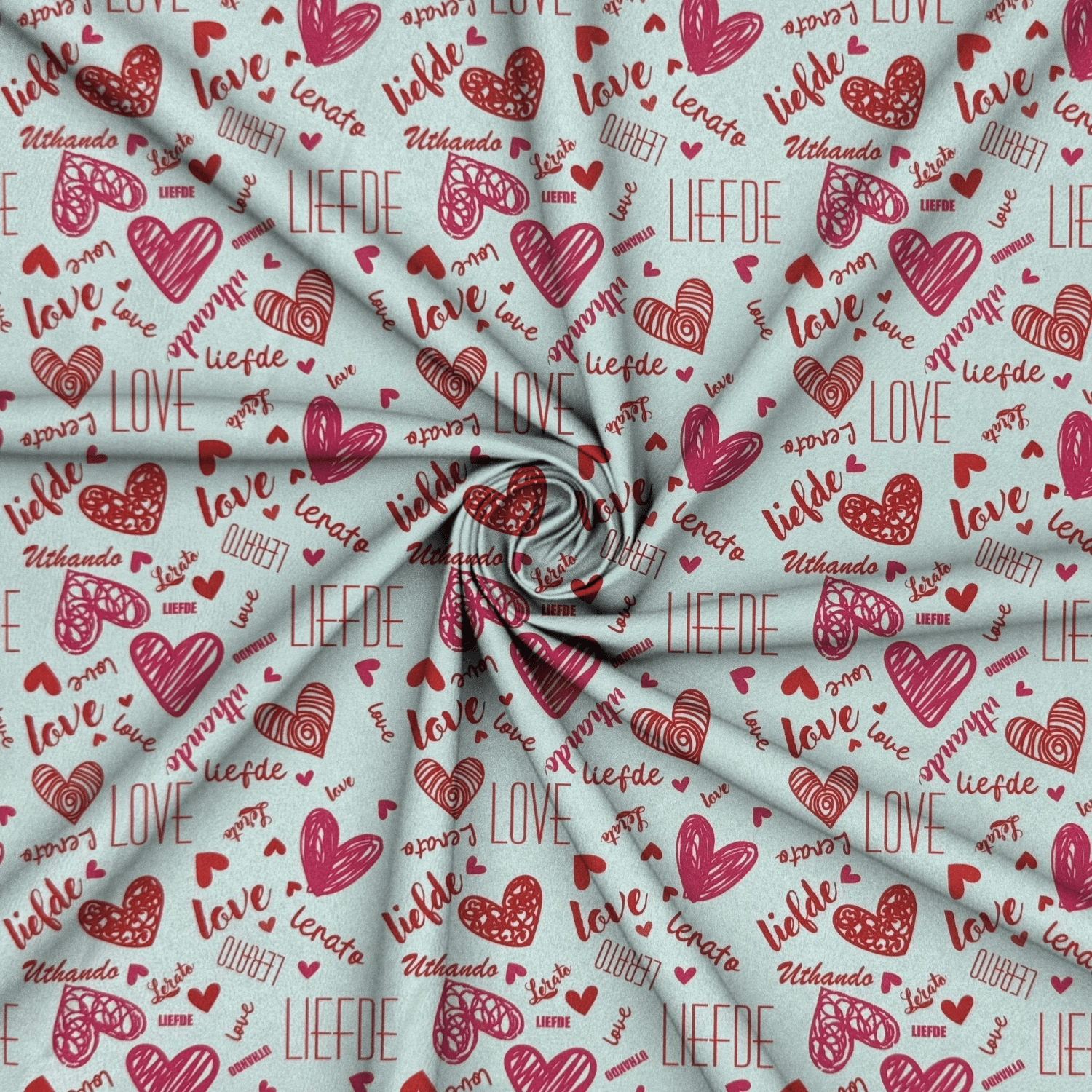 Printed Satin | Liefde - Ragland Fabrics