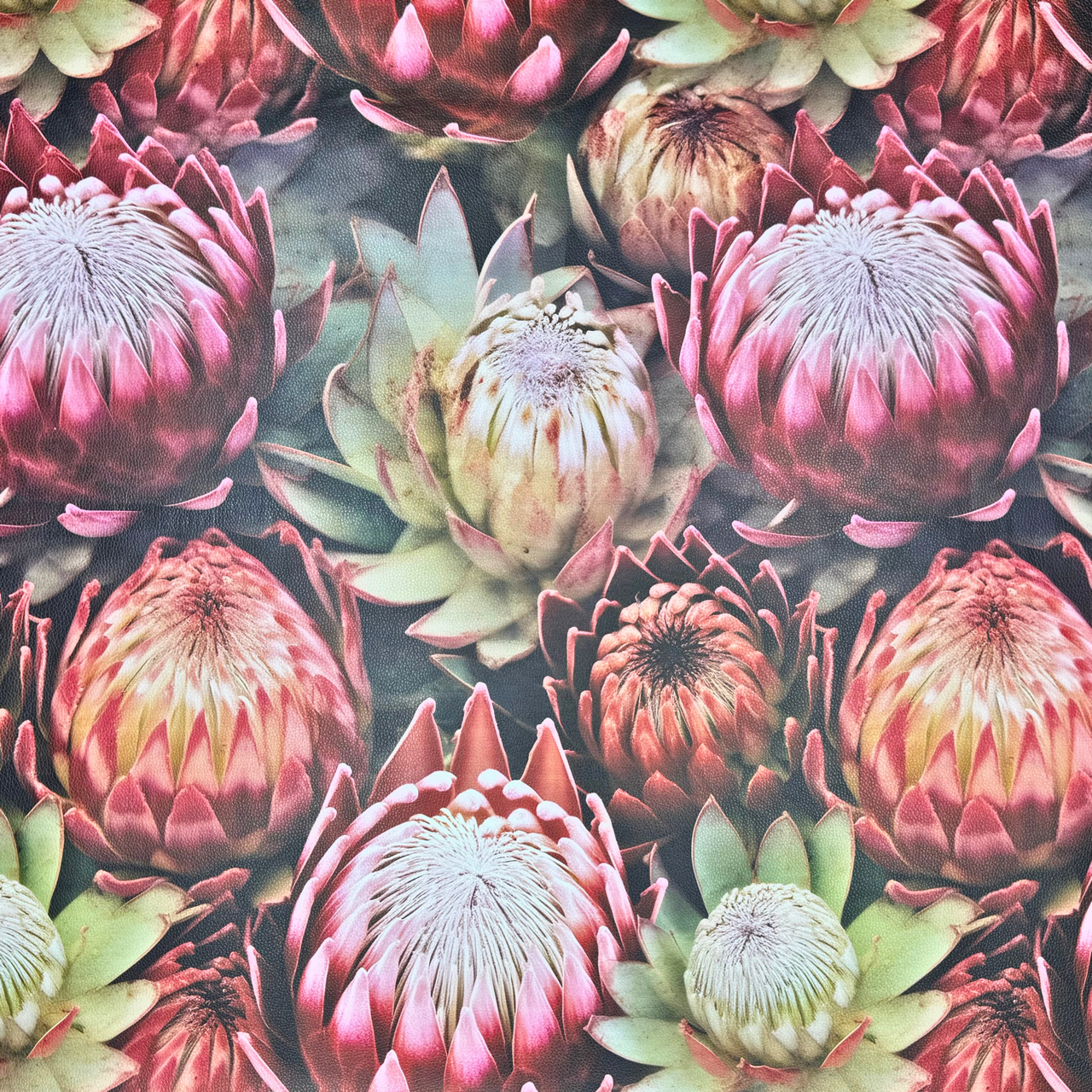 Printed Vinyl Protea Print - Ragland Fabrics