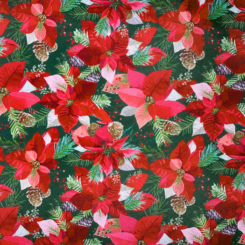 Christmas Printed Mini Matt Pointsettia