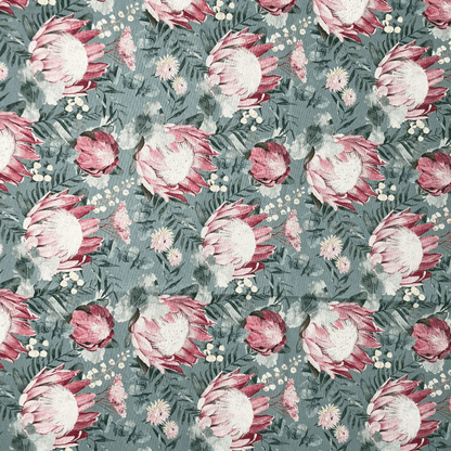 Box Weave Furnishing Protea Duck Egg - Ragland Fabrics