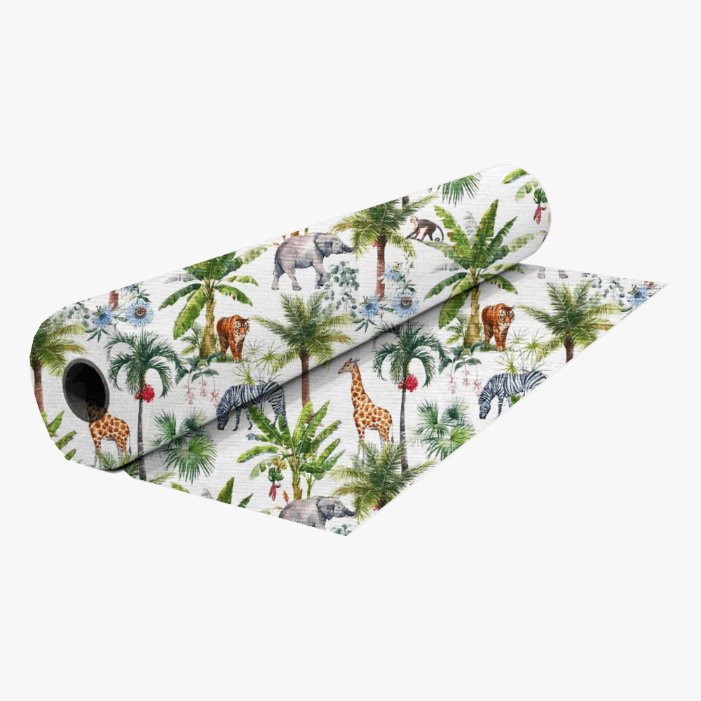 Box Weave Furnishing Tropical Safari White - Ragland Fabrics