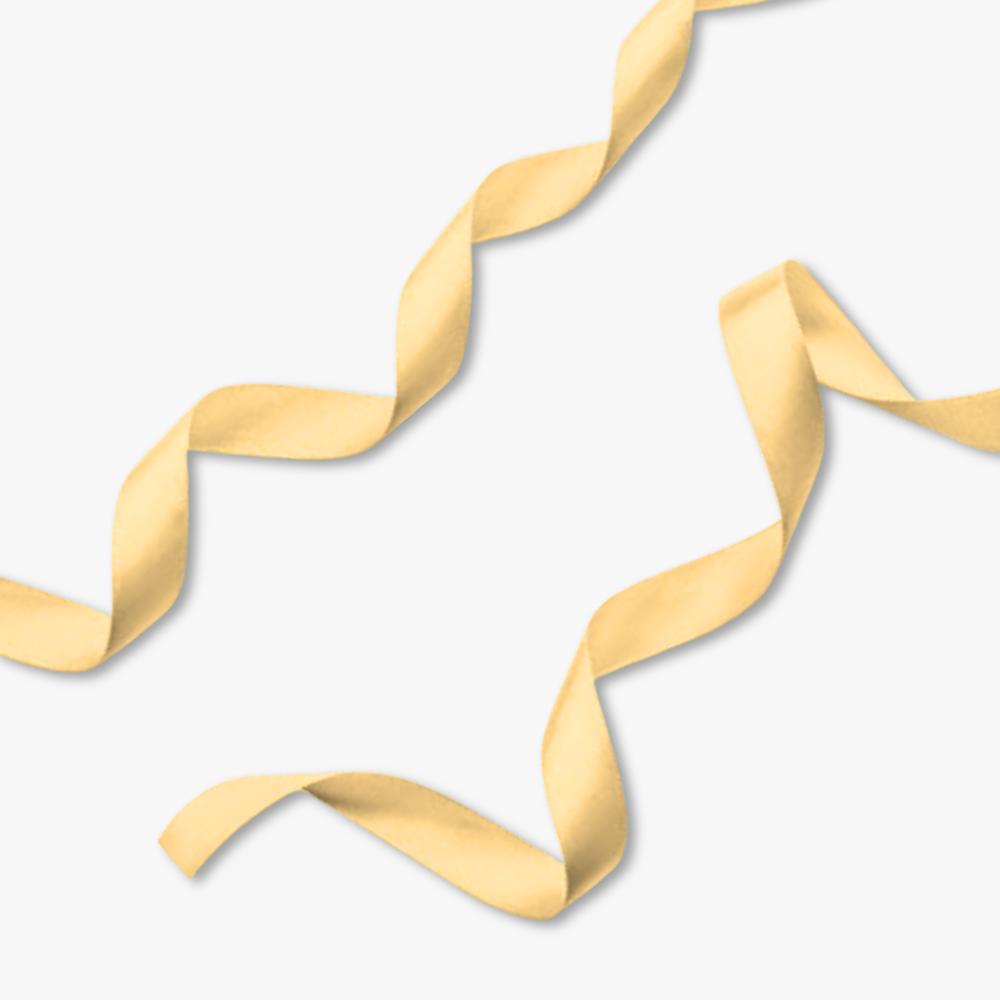 Satin Ribbon 6mm Light Gold | TBD - Ragland Fabrics