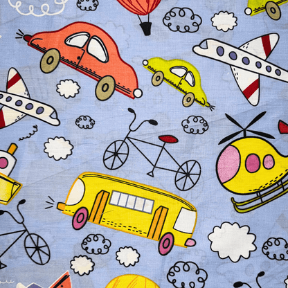 Sheeting Poly Cotton Kiddies Transport - Ragland Fabrics