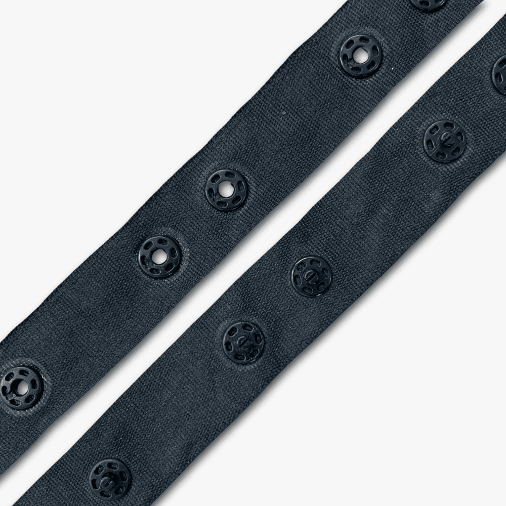 Snap Fastener Tape - 20mm | Black - Ragland Fabrics