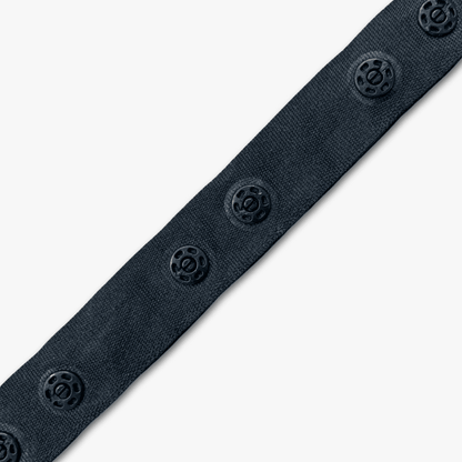 Snap Fastener Tape - 20mm | Black - Ragland Fabrics