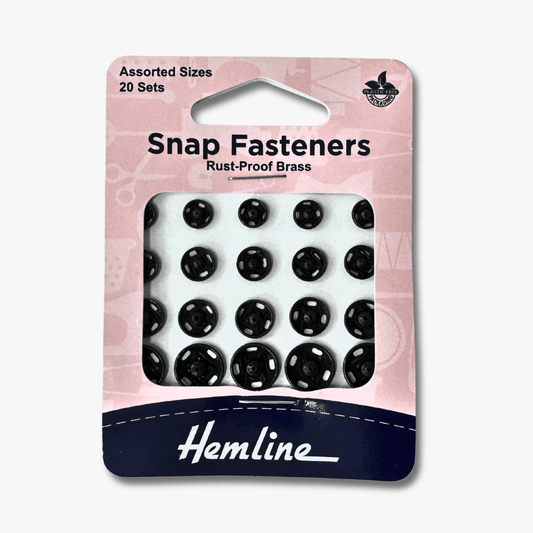 Snap Fasteners Black Rust Proof - Ragland Fabrics