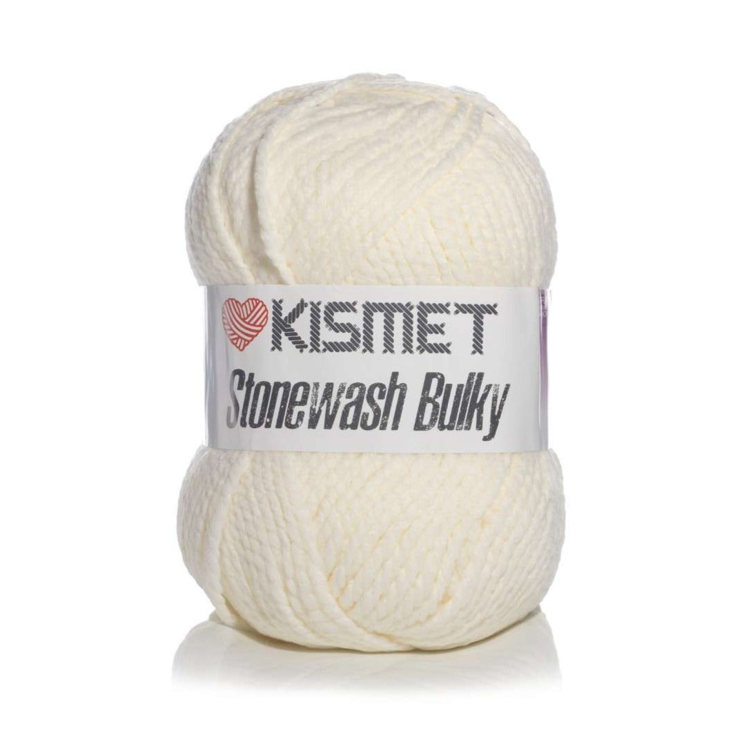 Wool Stone Wash Bulky Cream