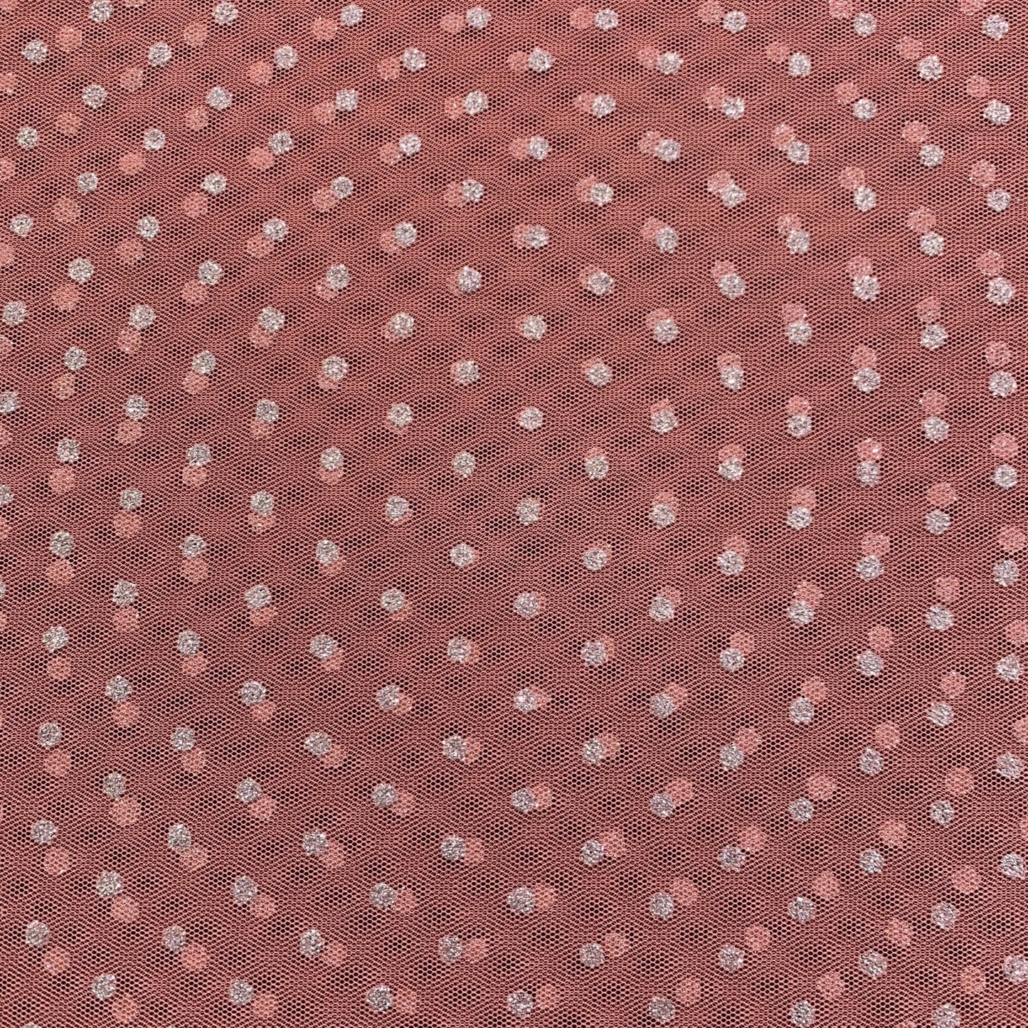 Stretch Mesh Glitter Ash Rose - Ragland Fabrics