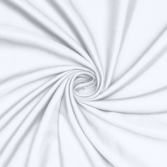 Dutchess Stretch Satin White - Ragland Fabrics