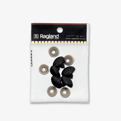 Teddy Nose Black (5pc) - Sizes Available - Ragland Fabrics