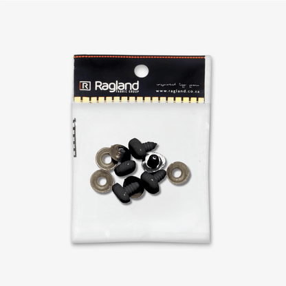 Teddy Nose Black (5pc) - Sizes Available - Ragland Fabrics