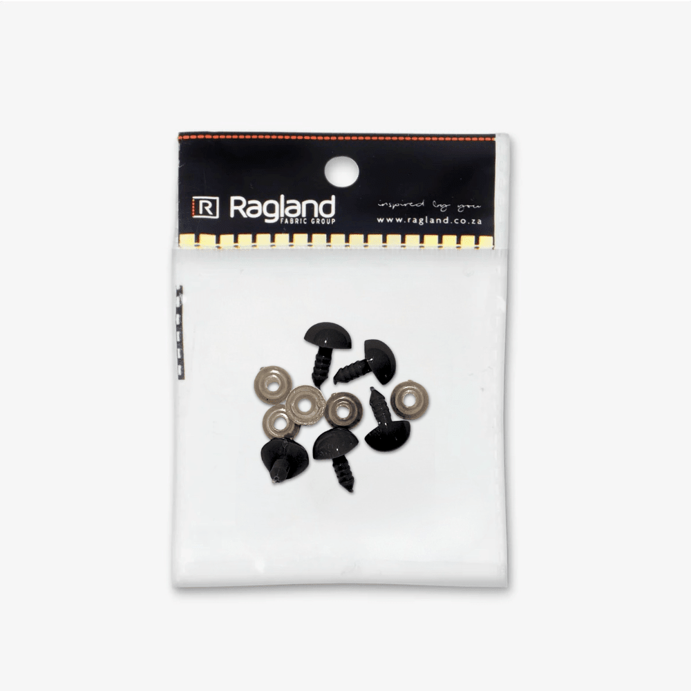 Teddy Nose Black (5pc) - Sizes Available - Ragland Fabrics