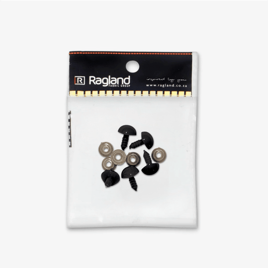 Teddy Nose Black (5pc) - Sizes Available - Ragland Fabrics