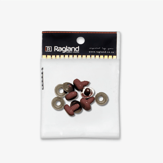 Teddy Nose Brown (5pc) - Sizes Available - Ragland Fabrics