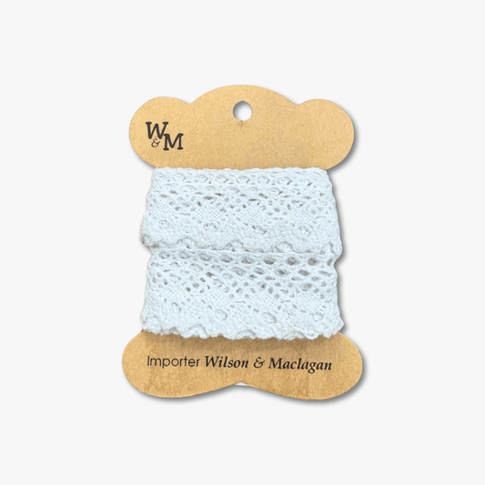 Torchan Lace White Edging 30mm TBD - Ragland Fabrics