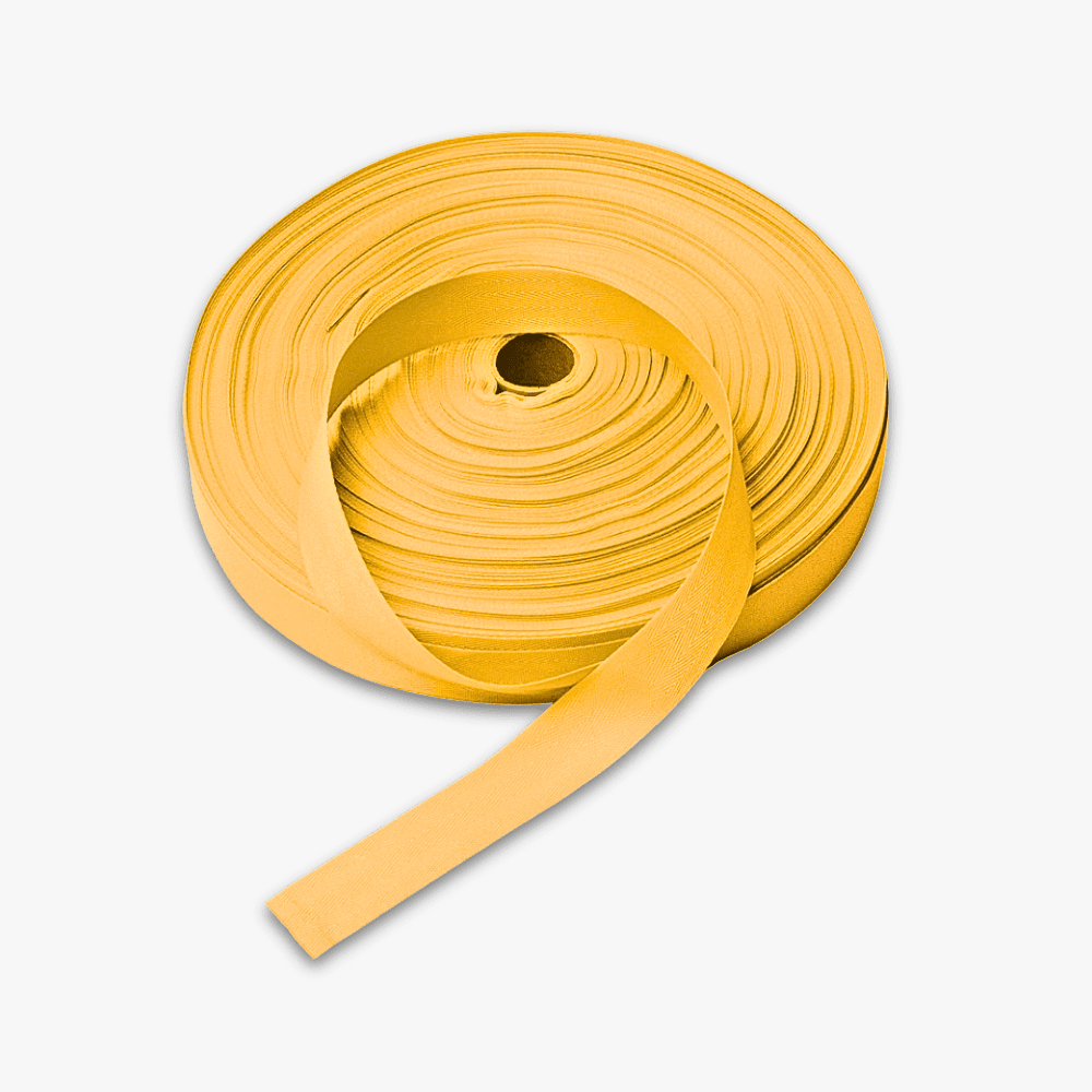 Twill Tape Polyester Yellow 5 25mm - Ragland Fabrics