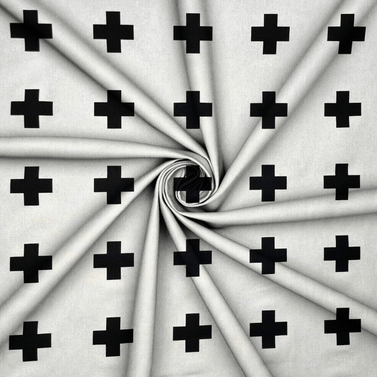European 100% Cotton | Swiss Cross Black - Ragland Fabrics