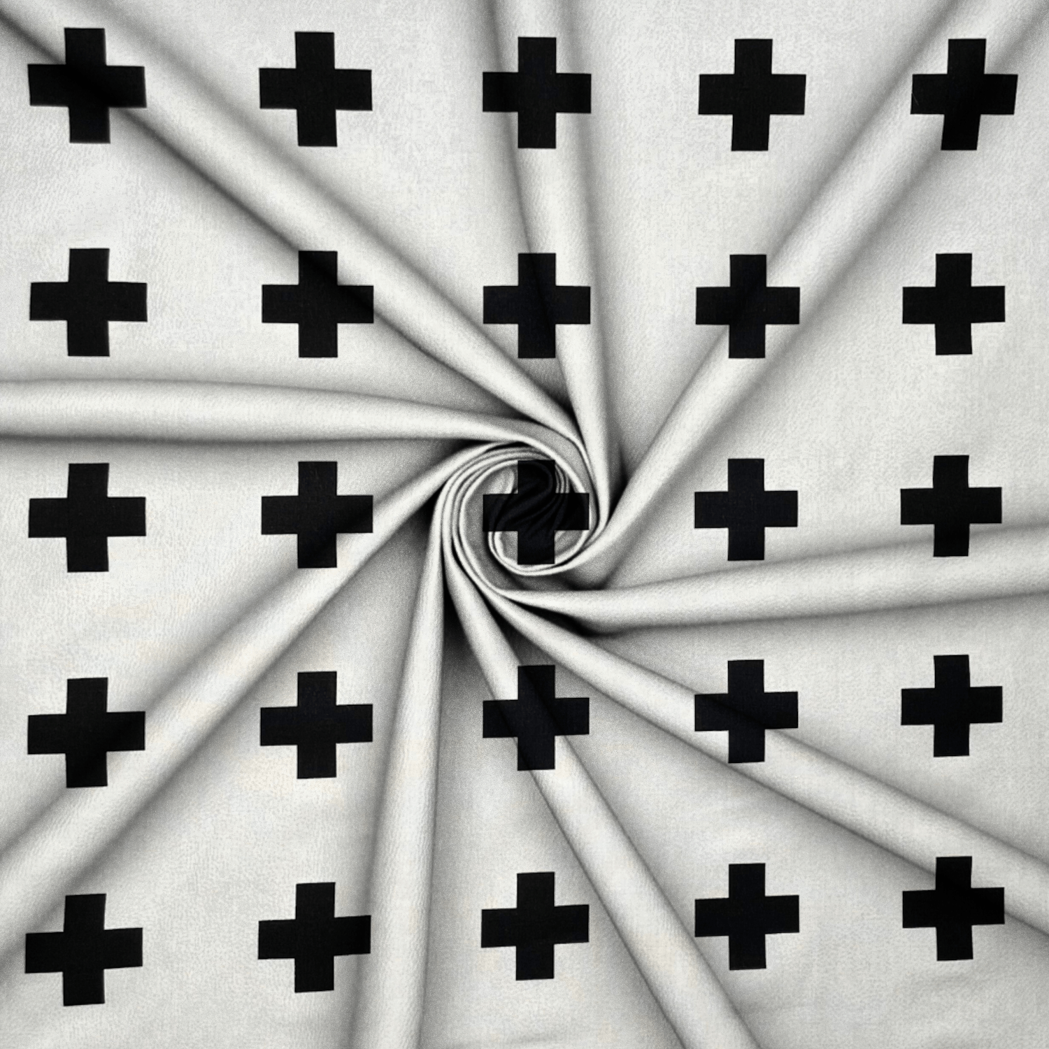 European 100% Cotton | Swiss Cross Black - Ragland Fabrics