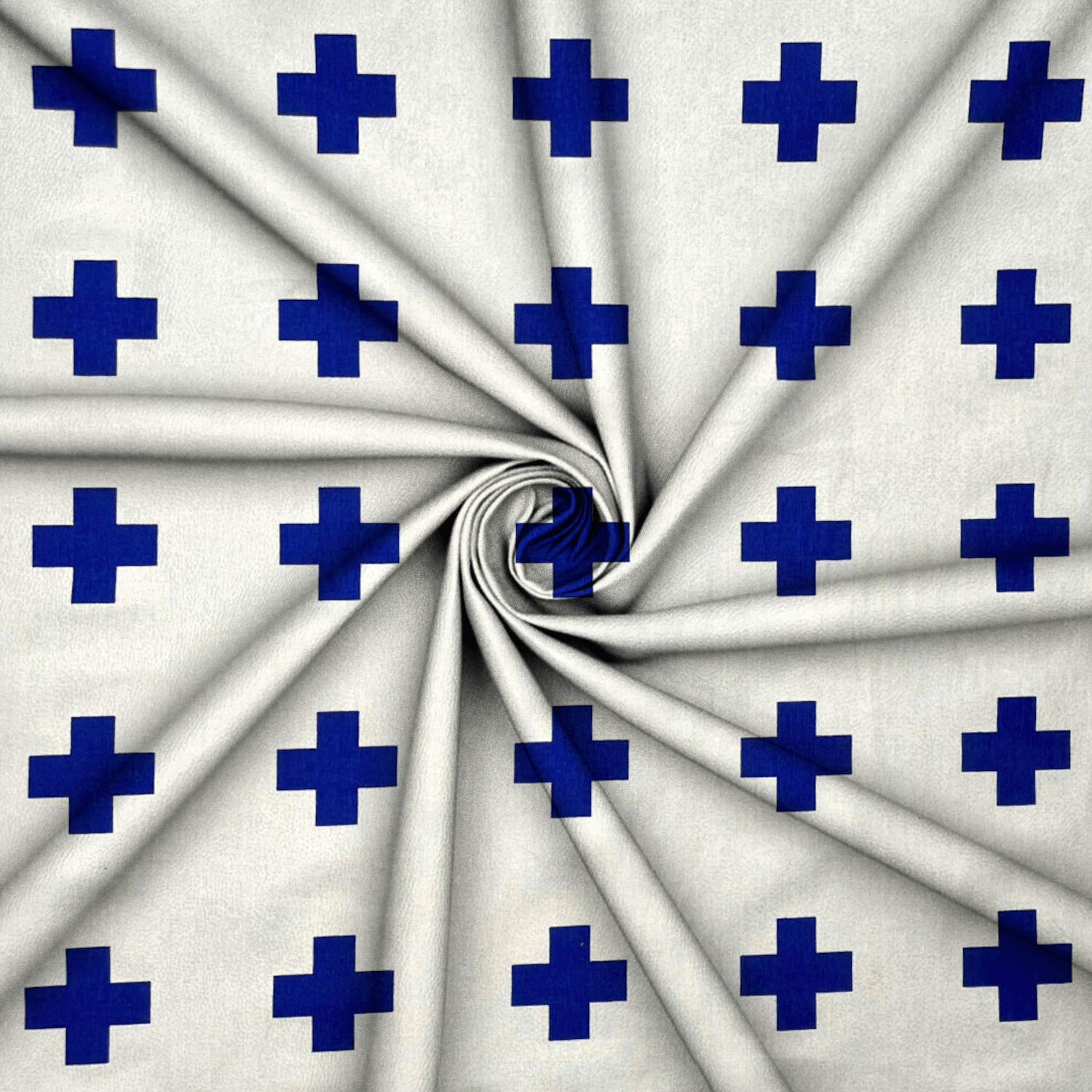 European 100% Cotton | Swiss Cross Blue - Ragland Fabrics