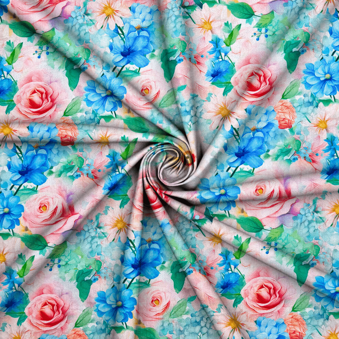 Viscose Printed Challis Des.1 2 - Ragland Fabrics