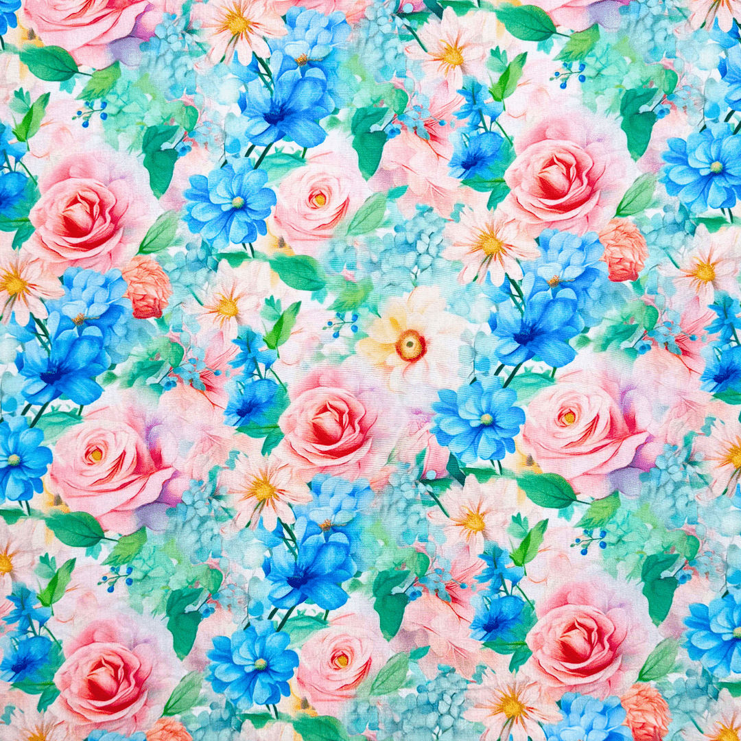 Viscose Printed Challis Des.1 2 - Ragland Fabrics