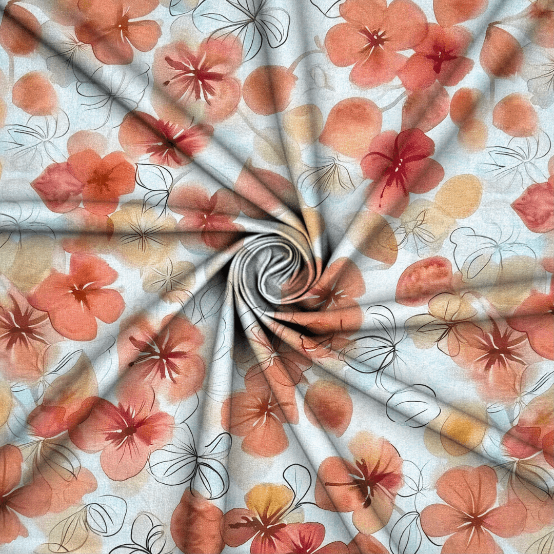 Viscose Printed Challis Des.6 2 - Ragland Fabrics