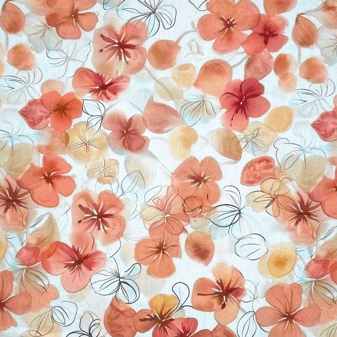 Viscose Printed Challis Des.6 2 - Ragland Fabrics