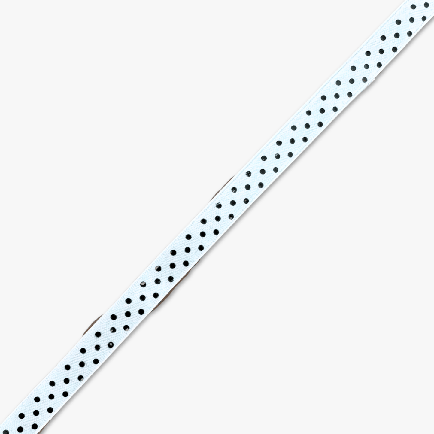 Printed Satin Ribbon White w/ Black Dots - 6 Sizes CLOSEOUT - Ragland Fabrics