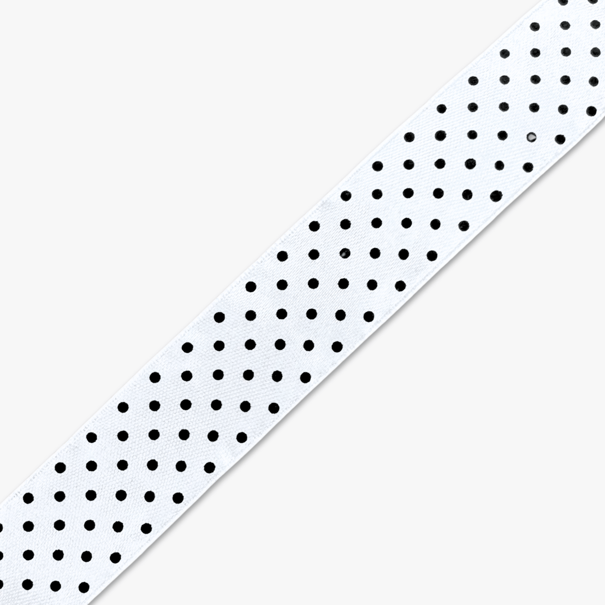 Printed Satin Ribbon White w/ Black Dots - 6 Sizes CLOSEOUT - Ragland Fabrics