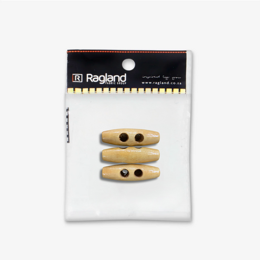 Wooden Toggle Light Brown (3pcs)