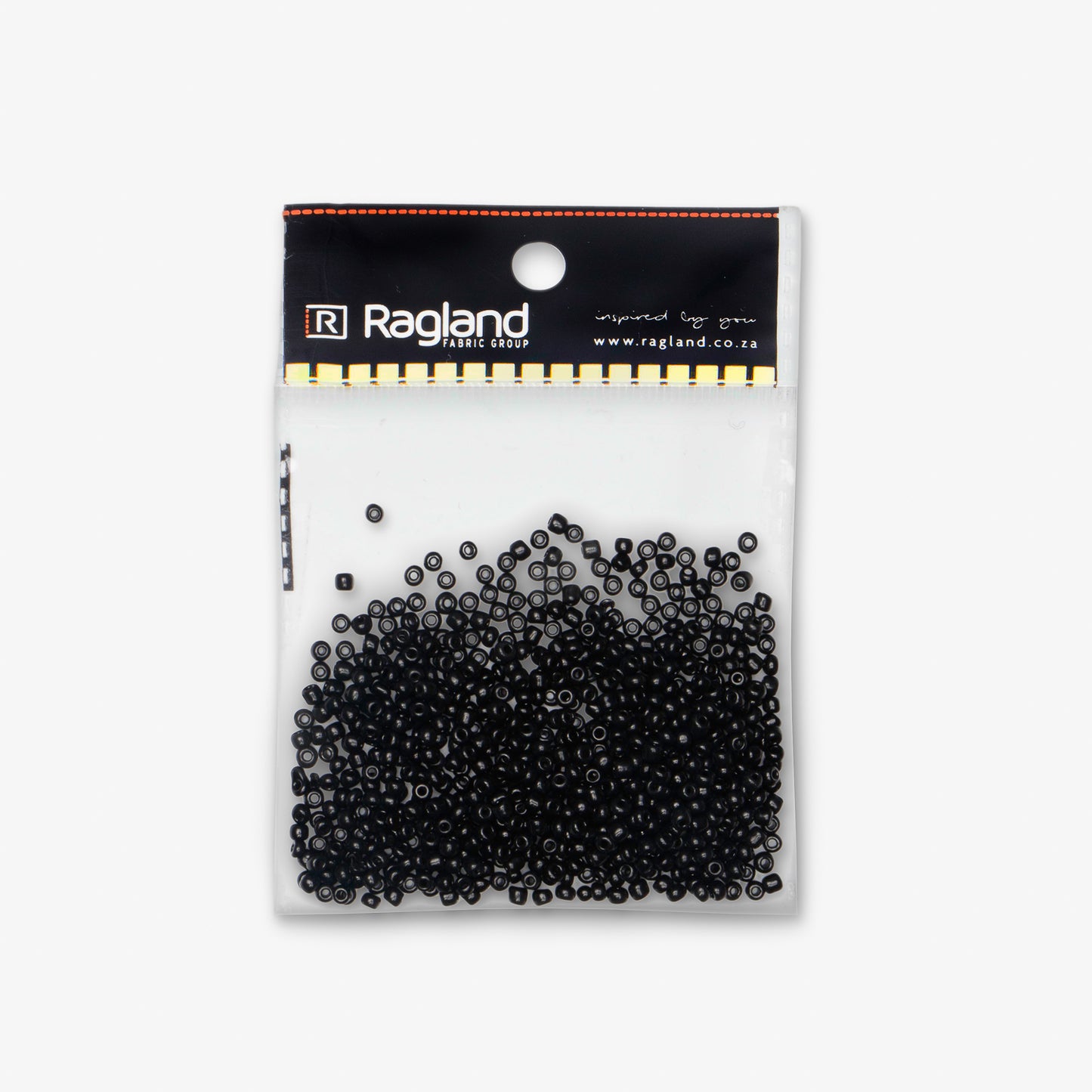 African Beads Size 6 20g Black - Ragland Fabrics