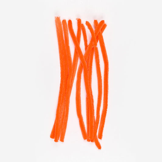 Chenille Sticks (10per Pack) - Orange CB12